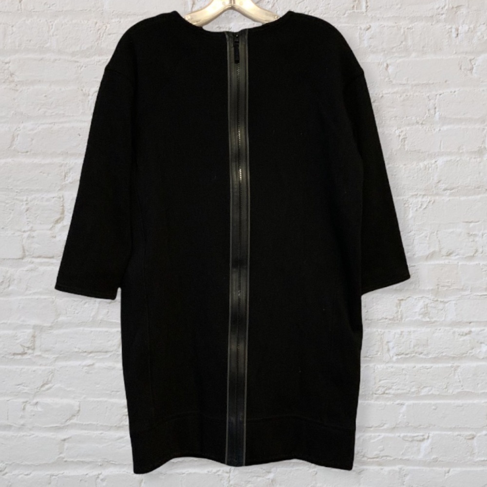 ATHLETA Cozy Karma Back Zipper Black Sweatshirt Dress - Small S - Picture 3 of 5